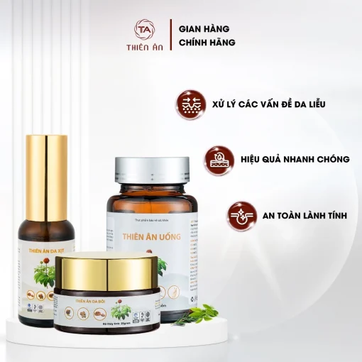 [Combo 3] Xịt Kháng Khuẩn + Kem Bôi Da + Viên Uống Thiên Ân - Hình ảnh 2