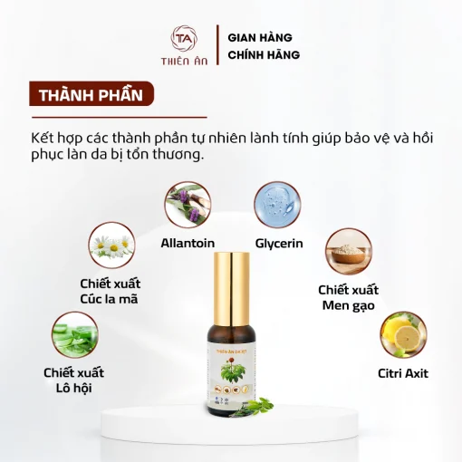 [Combo 3] Xịt Kháng Khuẩn + Kem Bôi Da + Viên Uống Thiên Ân - Hình ảnh 3
