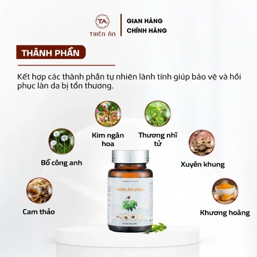 [Combo 3] Xịt Kháng Khuẩn + Kem Bôi Da + Viên Uống Thiên Ân - Hình ảnh 5