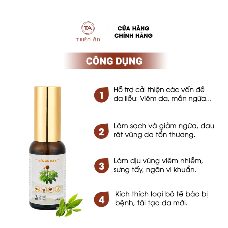 Công dụng của lọ xịt da liễu Thiên Ân